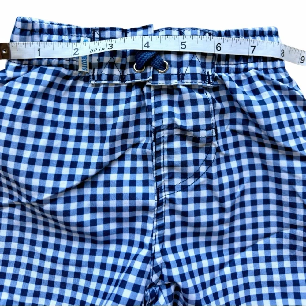 Ruggedbutts boys infant navy gingham check swim trunks‎ 18-24M
